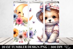 Small Watercolor Colorful Cute Baby Puppy | 20 oz Tumbler Product Image 2