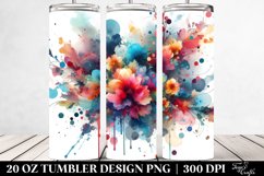 Colorful Watercolor Splash Stains | 20 oz Tumbler Product Image 2