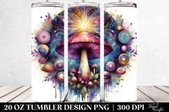 Magical Celestial Mushroom Sublimation Clipart Product Image 2