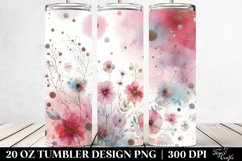 Colorful PINkish Watercolor with Metalic Insertions | 20 Oz Product Image 2