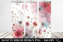 Colorful PINkish Watercolor with Metalic Insertions | 20 Oz Product Image 2