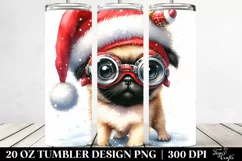 Winter Pug with Crazy Haircut, Transparent PNG Product Image 2