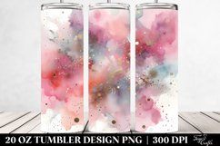 Colorful PINkish Watercolor with Metalic Insertions | 20 Oz Product Image 2