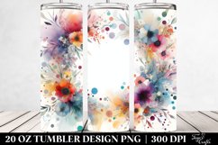Vibrant Watercolor Abstract Frame | 20 Oz Tumbler Product Image 2