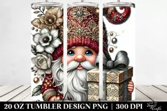 Detailed Christmas Gnome in Digital Painting, 20 Oz Tumbler Product Image 2