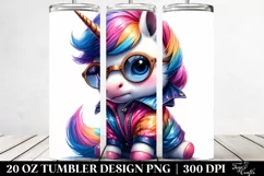 Cute Unicorn Raincoat Model | 20 oz Tumbler Product Image 2
