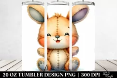 Colorful Vibrant Plush Bunny | 20 Oz Tumbler Product Image 2