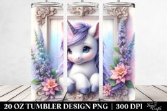 Cute Baby Unicorn Lobelia Frame | 20 Oz Tumbler Product Image 2