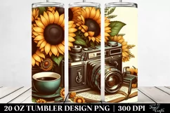Retro Sunflowers Vintage Nostalgic | 20 oz Tumbler Product Image 2
