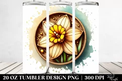 Detailed Wooden Daffodil with Golden Insertions | 20 oz Product Image 2