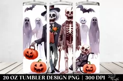 Simple Funny Halloween Undead Clipart 20 Oz Tumbler Product Image 2