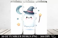 Cute Ghost Watercolor | 20 oz Tumbler Product Image 2