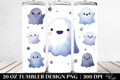 Cute Ghost Watercolor | 20 oz Tumbler Product Image 2