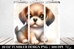 Cute Baby Dog Watercolor | 20 oz Tumbler Product Image 2