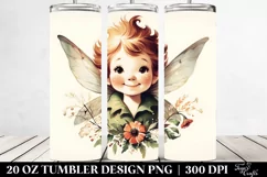 Vintage Excited Fairy Simple Image | 20 oz Tumbler Product Image 2