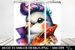 Cute Baby Dove Posing Like a Model | 20 oz Tumbler Product Image 2