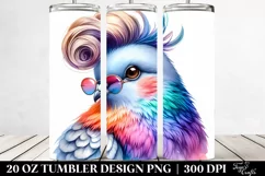 Cute Baby Dove Posing Like a Model | 20 oz Tumbler Product Image 2