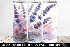 20 Oz Tumbler Sublimation | Glossy Lavender with Golden Product Image 2