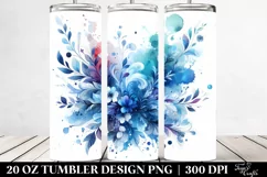 Colorful Blue Watercolor Splash | 20 Oz Tumbler Product Image 2