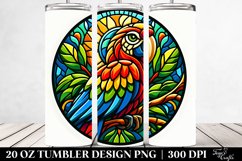 Bold Stained Parrot Clipart, 20 Oz Tumbler Product Image 2