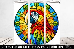 Bold Stained Parrot Clipart, 20 Oz Tumbler Product Image 2