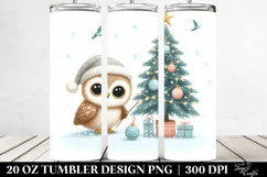 Cute Baby Owl Made Christmas Tree, High-Res 20 Oz Tumbler Product Image 2