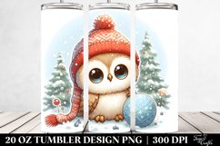 Cute Baby Owl Made Christmas Tree, High-Res 20 Oz Tumbler Product Image 2