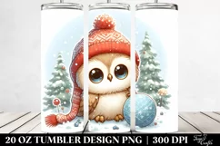 Cute Baby Owl Made Christmas Tree, High-Res 20 Oz Tumbler Product Image 2