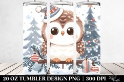 Cute Baby Owl Made Christmas Tree, High-Res 20 Oz Tumbler Product Image 2
