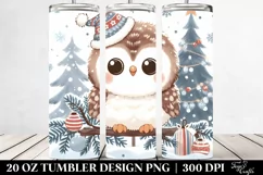Cute Baby Owl Made Christmas Tree, High-Res 20 Oz Tumbler Product Image 2