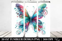 Colorful Vibrant Butterfly | 20 oz Tumbler Product Image 2