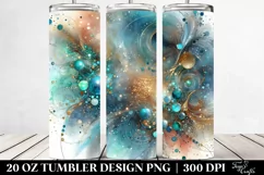Colorful Cyan Splash | 20 Oz Tumbler Product Image 2