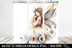 Washed Watercolor Boho Fairy | 20 oz Tumbler Product Image 2