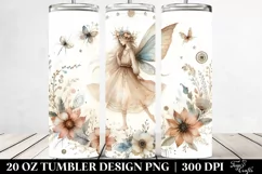 Washed Watercolor Boho Fairy | 20 oz Tumbler Product Image 2