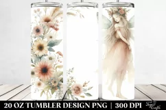 Washed Watercolor Boho Fairy | 20 oz Tumbler Product Image 2