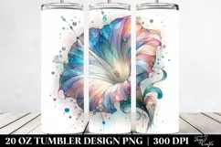 Abstract Pastel Morning Glory Clipart 20 Oz Tumbler Product Image 2