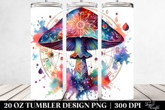 Magical Celestial Mushroom Sublimation Clipart Product Image 2
