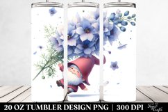 Cute Gnome with Lobelia Stained PNG Product Image 2