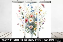 Colorful Wild Flowers | 20 oz Tumbler Product Image 2