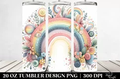 Colorful Pastel Rainbow | 20 oz Tumbler Product Image 2