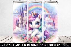 Cute Baby Unicorn from Enchanted Castle | 20 Oz Tumbler Product Image 2