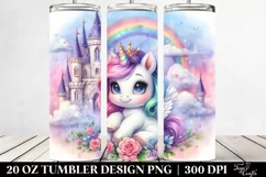 Cute Baby Unicorn from Enchanted Castle | 20 Oz Tumbler Product Image 2