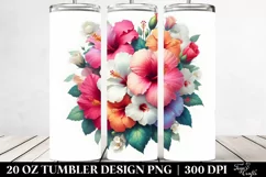 Colorful Hibiscus Bouquet | 20 oz Tumbler Product Image 2