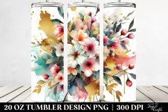 Vibrant Bouquet with Cherry Blossom & Gold Foil | 20 Oz Product Image 2
