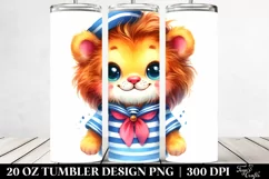 Vibrant Cute Baby Lion | 20 oz Tumbler Product Image 2