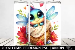 Colorful Baby Dragonfly Cuddling | 20 oz Tumbler Product Image 2