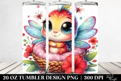 Colorful Baby Dragonfly Cuddling | 20 oz Tumbler Product Image 2