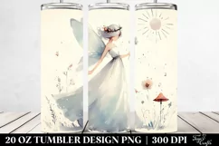 Retro Fairy, White Background | 20 oz Tumbler Product Image 2