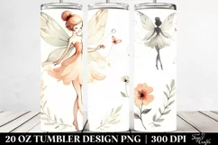 Retro Fairy, White Background | 20 oz Tumbler Product Image 2