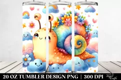 Colorful Baby Snail on Whimsical Cloud | 20 Oz Tumbler Product Image 2